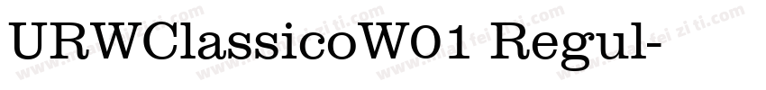 URWClassicoW01 Regul字体转换